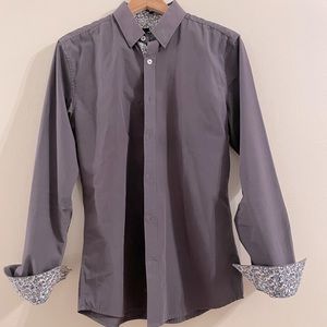 Grey/Floral Dress Shirt